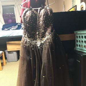 Chocolate Brown Prom Dress